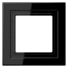 JUNG - Rahmen 1fach, senkrechte und waagerechte Montage, Duroplast, LS-DESIGN, schwarz