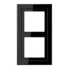 JUNG - Rahmen 2fach, senkrechte und waagerechte Montage, Duroplast, LS-DESIGN, schwarz