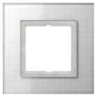 JUNG - Glasrahmen 1fach, senkrechte und waagerechte Montage, Glas, LS PLUS, alpinweiss