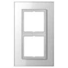 JUNG - Glasrahmen 2fach, senkrechte und waagerechte Montage, Glas, LS PLUS, alpinweiss