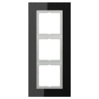 JUNG - Glasrahmen 3fach, senkrechte und waagerechte Montage, Glas, LS PLUS, schwarz