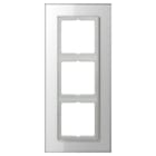 JUNG - Glasrahmen 3fach, senkrechte und waagerechte Montage, Glas, LS PLUS, alpinweiss