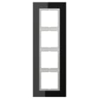 JUNG - Glasrahmen 4fach, senkrechte und waagerechte Montage, Glas, LS PLUS, schwarz