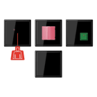 JUNG - Notrufset, Serie LS, schwarz