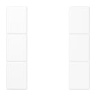 JUNG - Tastensatz 3fach, F50, Serie LS, alpinweiss