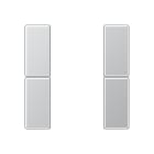 JUNG - Tastensatz 2fach, F50, Serie A, aluminium