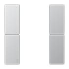 JUNG - Tastensatz 2fach, F50, Serie LS, Aluminium