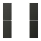 JUNG - Tastensatz 2fach, F50, Serie LS, anthrazit (lackiertes Aluminium)