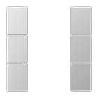 JUNG - Tastensatz 3fach, F50, Serie LS, Aluminium