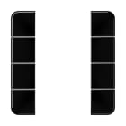 JUNG - Tastensatz 4fach, F50, Serie CD, schwarz