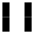 JUNG - Tastensatz 2fach, F50, Serie LS, schwarz