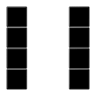 JUNG - Tastensatz 4fach, F50, Serie LS, schwarz