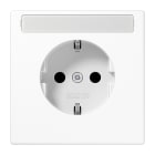 JUNG - SCHUKO Steckdose, 16 A 250V ~, mit Schriftfeld, Duroplast, Serie LS, alpinweiss