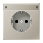 JUNG - SCHUKO Steckdose, 16 A 250V ~, mit Schriftfeld, Serie LS, Edelstahl