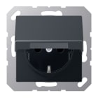 JUNG - SCHUKO Steckdose, 16A 250V ~, SAFETY+, Klappdeckel, Thermoplast lackiert