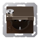 JUNG - SCHUKO Steckdose, 16A 250V ~, SAFETY+, Klappdeckel, mit Sicherheitsschloss