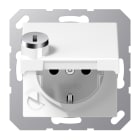 JUNG - SCHUKO Steckdose, 16A 250V ~, SAFETY+, Klappdeckel, mit Sicherheitsschloss