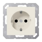 JUNG - SCHUKO Steckdose, 16A 250V ~, SAFETY+, Duroplast, Serie AS, weiss