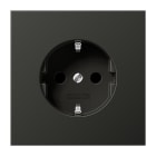 JUNG - SCHUKO Steckdose, 16A 250V ~, SAFETY+, Aluminium lackiert, Serie LS, anthrazit
