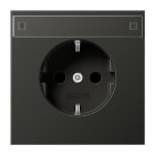 JUNG - SCHUKO Steckdose, 16A 250V ~, Schriftfeld, SAFETY+, Alu lackiert