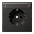 JUNG - SCHUKO Steckdose, 16A 250V ~, Schriftfeld, Alu lackiert, Serie LS, anthrazit