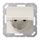 JUNG - SCHUKO Steckdose, 16A 250V ~, o.Krallen, SAFETY+, Klappdeckel, Thermoplast,weiss