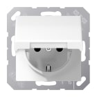 JUNG - SCHUKO Steckdose, 16A 250V ~, o.Krallen, SAFETY+, Klappdeckel, Thermoplast