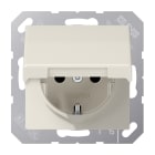 JUNG - SCHUKO Steckdose, 16 A 250V ~, Klappdeckel, Thermoplast, Serie AS, weiss
