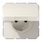 JUNG - SCHUKO Steckdose, 16A 250V ~, o.Krallen, SAFETY+, Klappdeckel, Thermoplast, ws