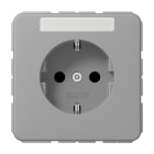 JUNG - SCHUKO Steckdose, 16A 250V ~, Schriftfeld, SAFETY+, Thermoplast, Serie CD, grau
