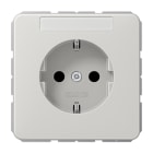 JUNG - SCHUKO Steckdose, 16A 250V ~, Schriftfeld, SAFETY+, Thermoplast, lichtgrau
