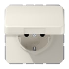 JUNG - SCHUKO Steckdose, 16 A 250V ~, Klappdeckel, Thermoplast, Serie CD, weiss