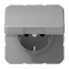 JUNG - SCHUKO Steckdose, 16 A 250V ~, Klappdeckel, Thermoplast, Serie CD, grau