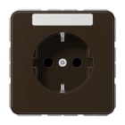 JUNG - SCHUKO Steckdose, 16 A 250V ~, mit Schriftfeld, Thermoplast, Serie CD, braun