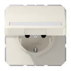 JUNG - SCHUKO Steckdose, 16A 250V ~, Schriftfeld, SAFETY+, Klappdeckel, Thermoplast, ws