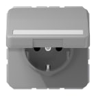 JUNG - SCHUKO Steckdose, 16A 250V ~, Schriftfeld, SAFETY+, Klappdeckel, Thermoplast, gr