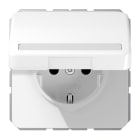 JUNG - SCHUKO Steckdose, 16A 250V ~, Schriftfeld, SAFETY+, Klappdeckel, Thermoplast