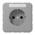 JUNG - SCHUKO Steckdose, 16 A 250V ~, mit Schriftfeld, Duroplast, Serie CD, grau