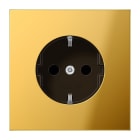 JUNG - SCHUKO Steckdose, 16A 250V ~, Metall gold PVD-beschichtet, Serie LS, gold