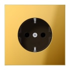 JUNG - SCHUKO Steckdose, 16A 250V ~, SAFETY+, Metall gold PVD-beschichtet, gold