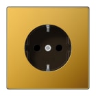 JUNG - SCHUKO Steckdose, 16A 250V ~, SAFETY+, Metall mit echter Goldauflage, vergoldet