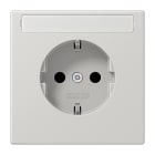 JUNG - SCHUKO Steckdose, 16A 250V ~, Schriftfeld, SAFETY+, Duroplast, lichtgrau