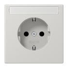 JUNG - SCHUKO Steckdose, 16 A 250V ~, mit Schriftfeld, Duroplast, Serie LS, lichtgrau