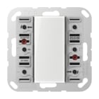 JUNG - Tastsensor-Modul 24 V AC/DC, 20 mA 3-kanalig, 6 Schaltpunkte, Serie AS/A