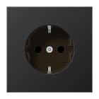 JUNG - SCHUKO Steckdose, 16 A 250V ~, Aluminium lackiert, Serie LS, dark