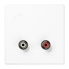 JUNG - Multimedia-Anschlusssystem Cinch Audio, Serie LS, alpinweiss