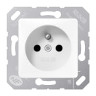 JUNG - Steckdose, Frz/Belg, 16A 250V ~, o.Krallen, SAFETY+, Thermoplast, 50x50mm, ws
