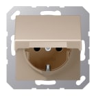 JUNG - SCHUKO Steckdose, 16A 250V ~, SAFETY+, Klappdeckel, Thermoplast lackiert, champ