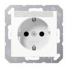 JUNG - SCHUKO Steckdose, 16A 250V ~, Schriftfeld, SAFETY+, Thermoplast, Serie AS/A,