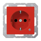 JUNG - SCHUKO Steckdose, 16A 250V ~, Funktionsanzeige Thermoplast, Serie AS/A, rot